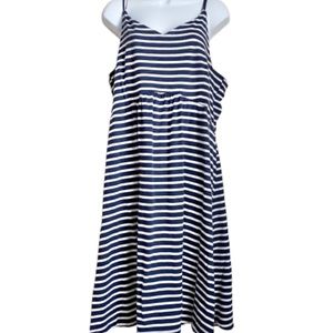 🍁 Old Navy Sleeveless Blue/White Stripe Dress